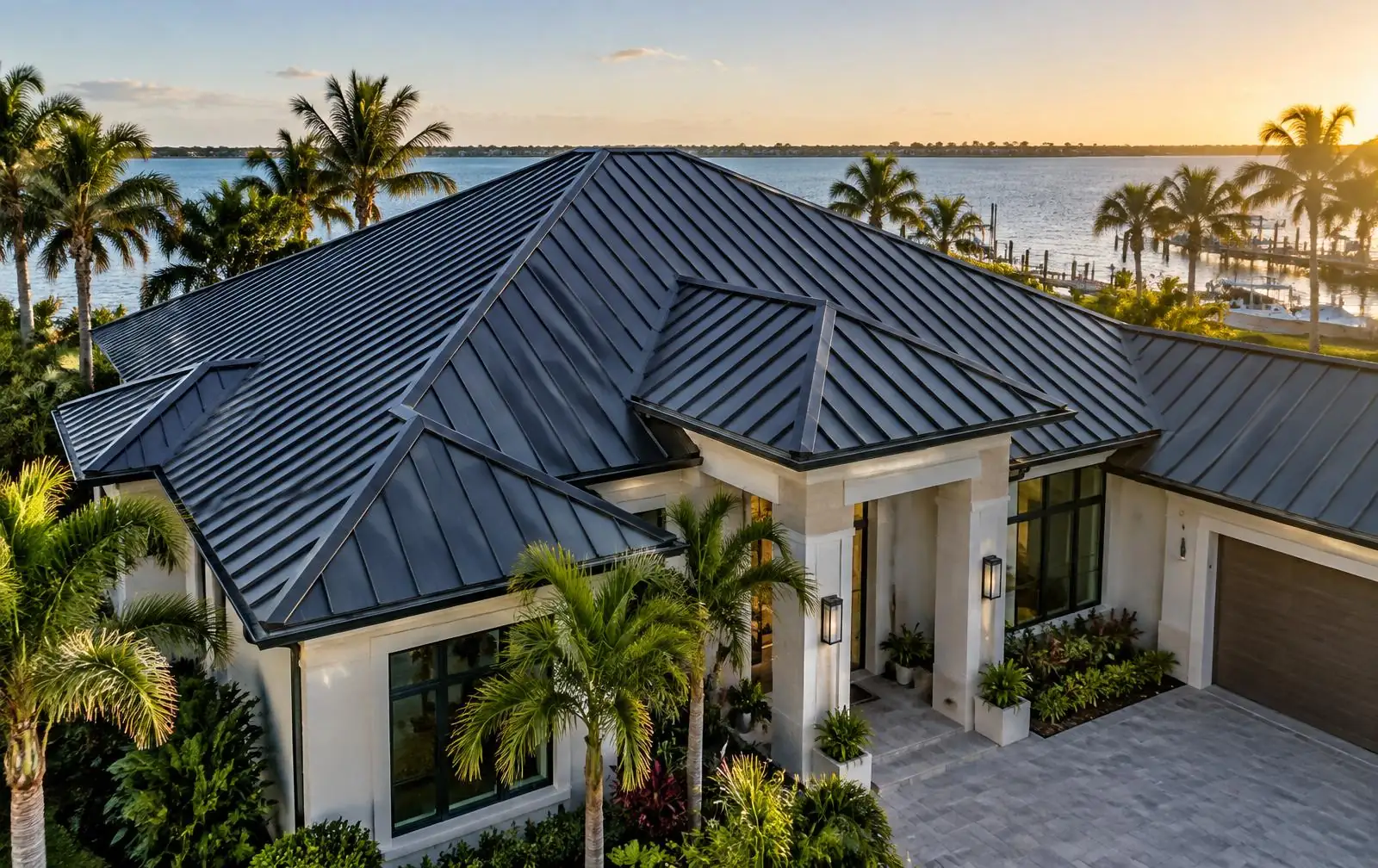 Standing seam metal roof on a Florida home
